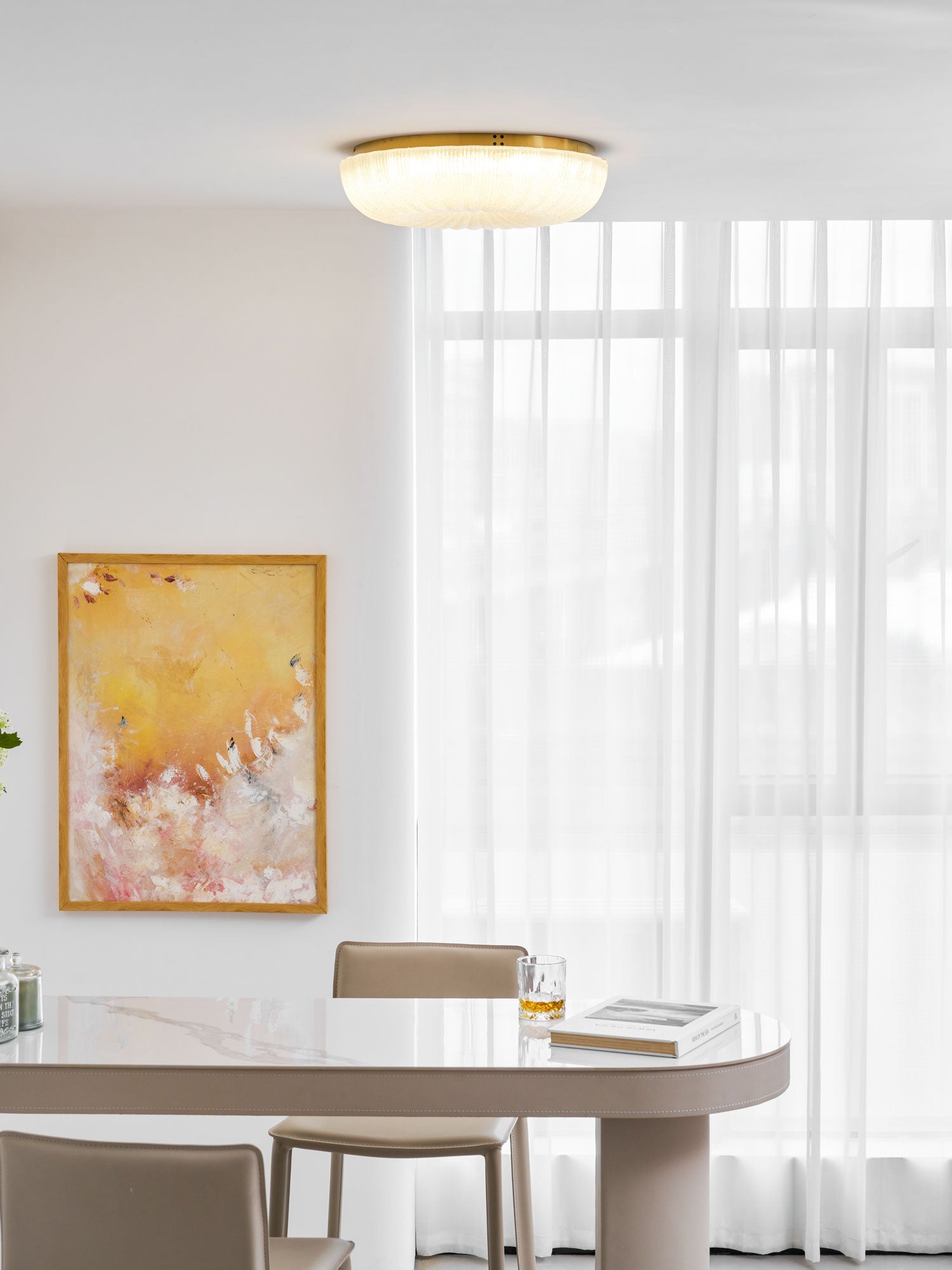 Solstice Frosted Glass Flush Mount