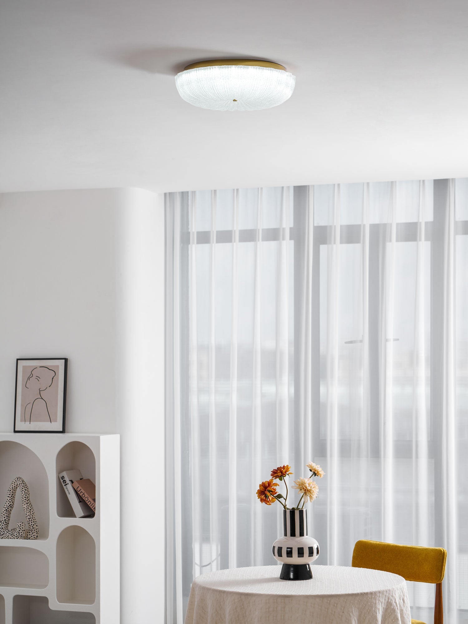 Solstice Frosted Glass Flush Mount
