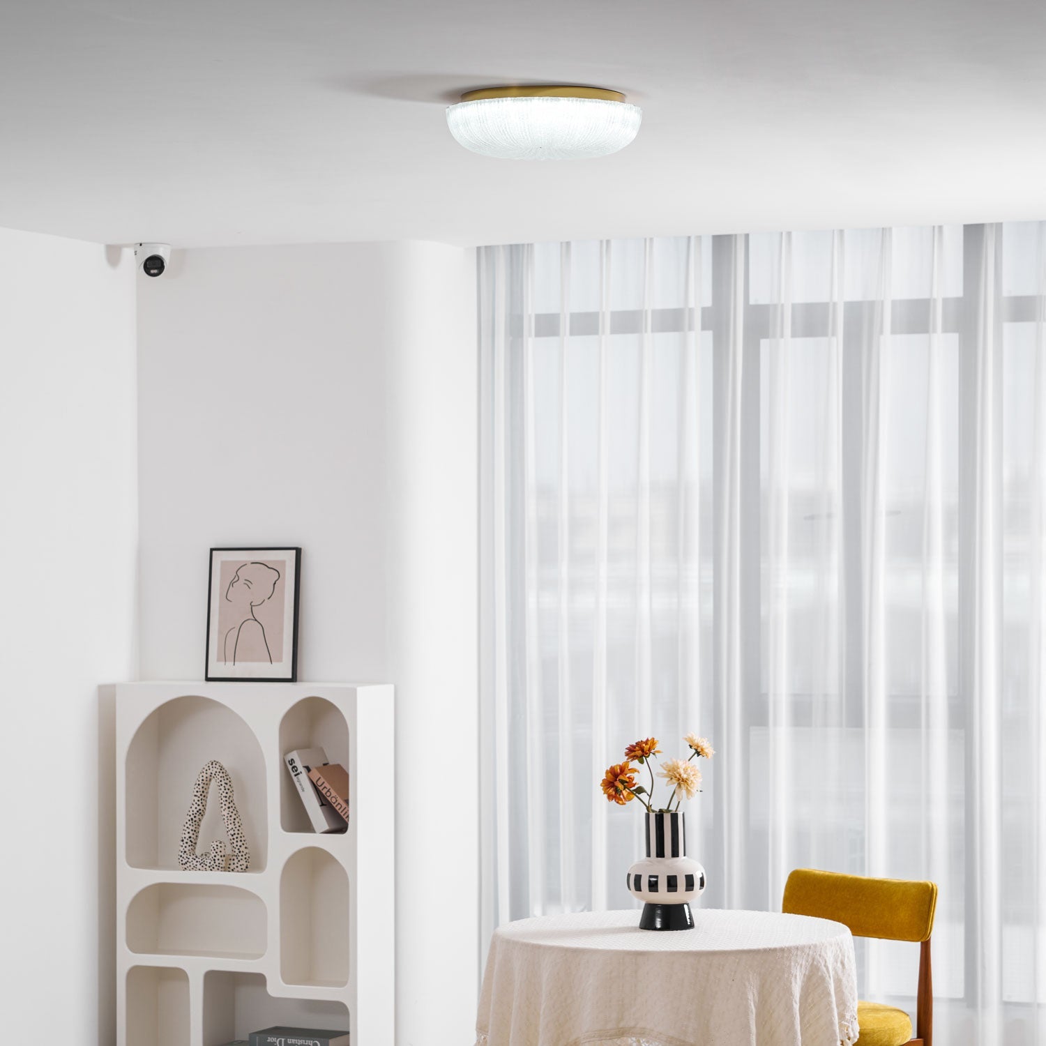 Solstice Frosted Glass Flush Mount
