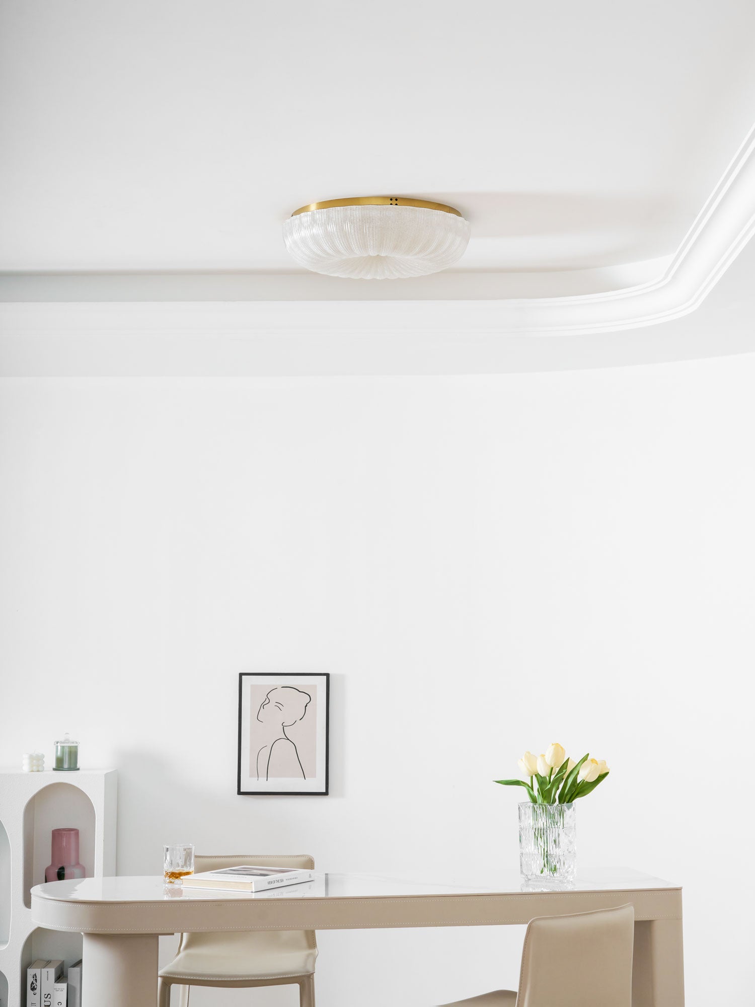 Solstice Frosted Glass Flush Mount