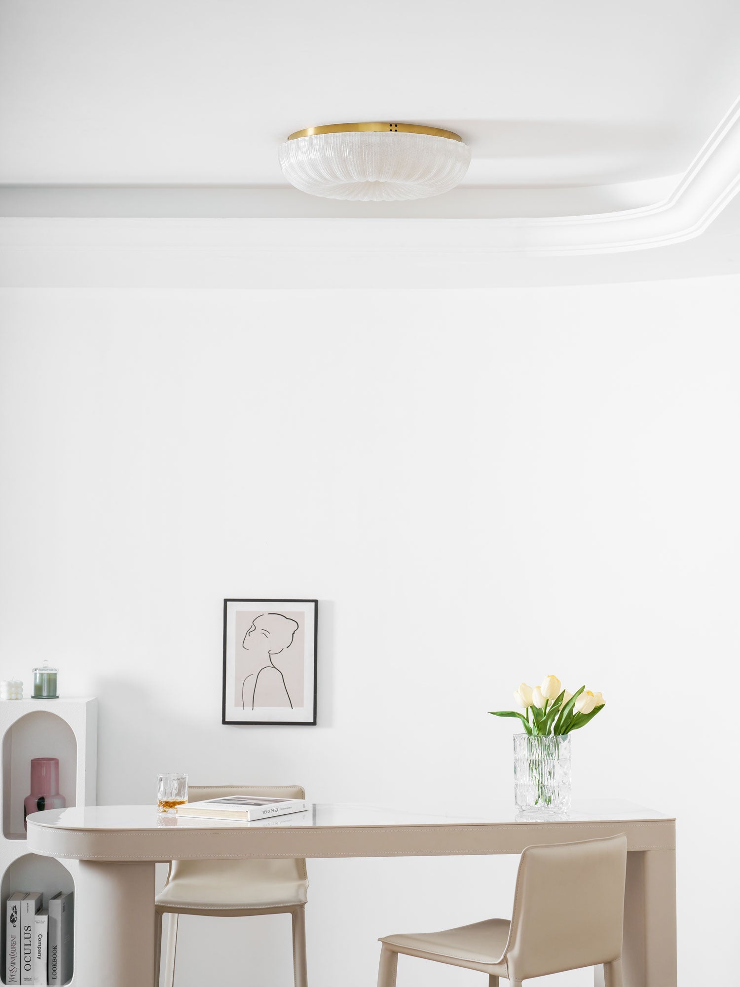 Solstice Frosted Glass Flush Mount