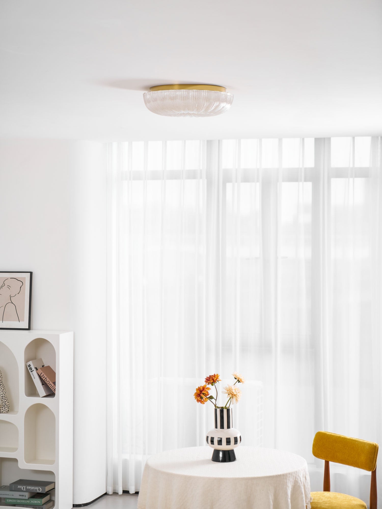 Solstice Frosted Glass Flush Mount