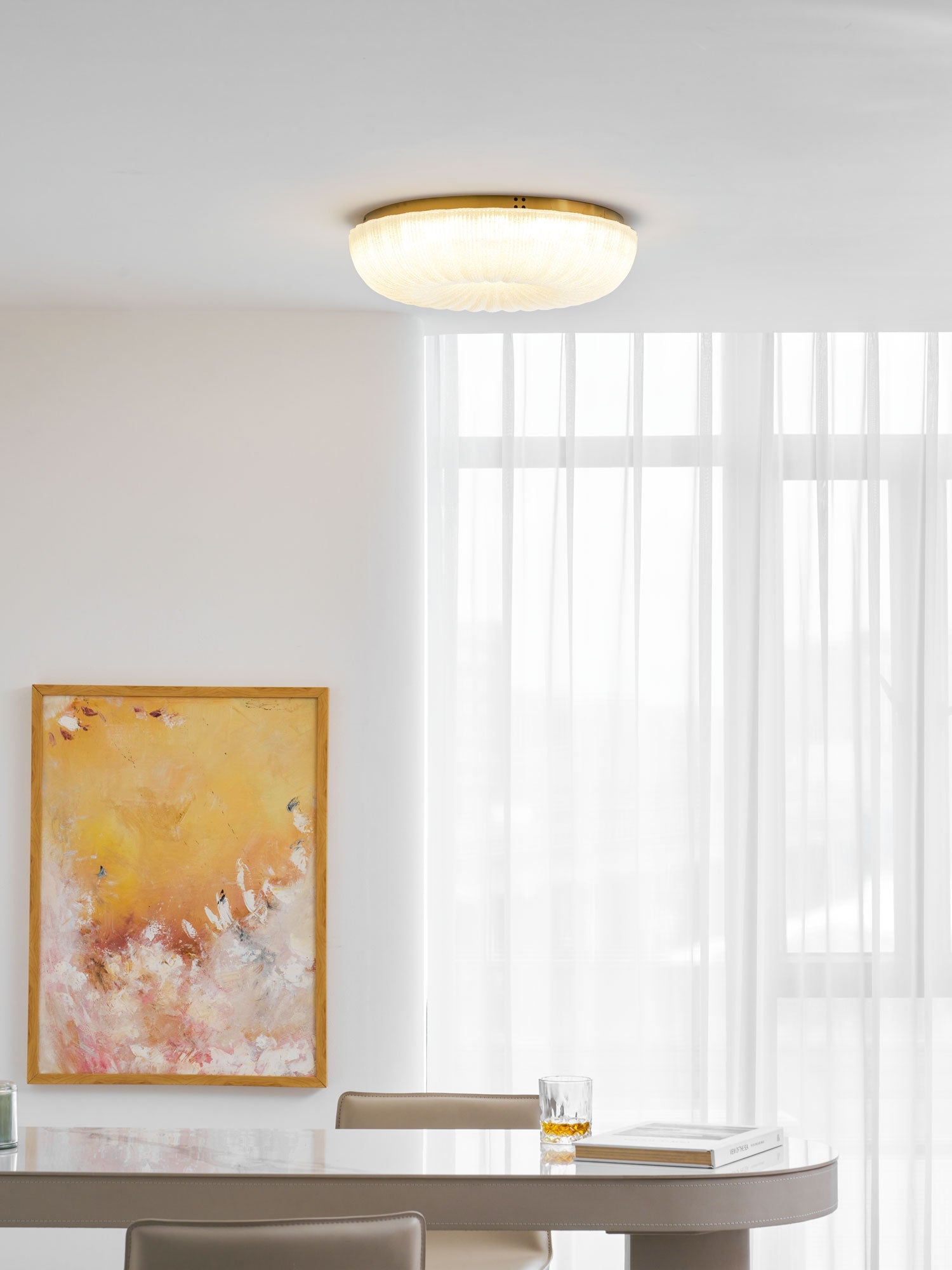 Solstice Frosted Glass Flush Mount