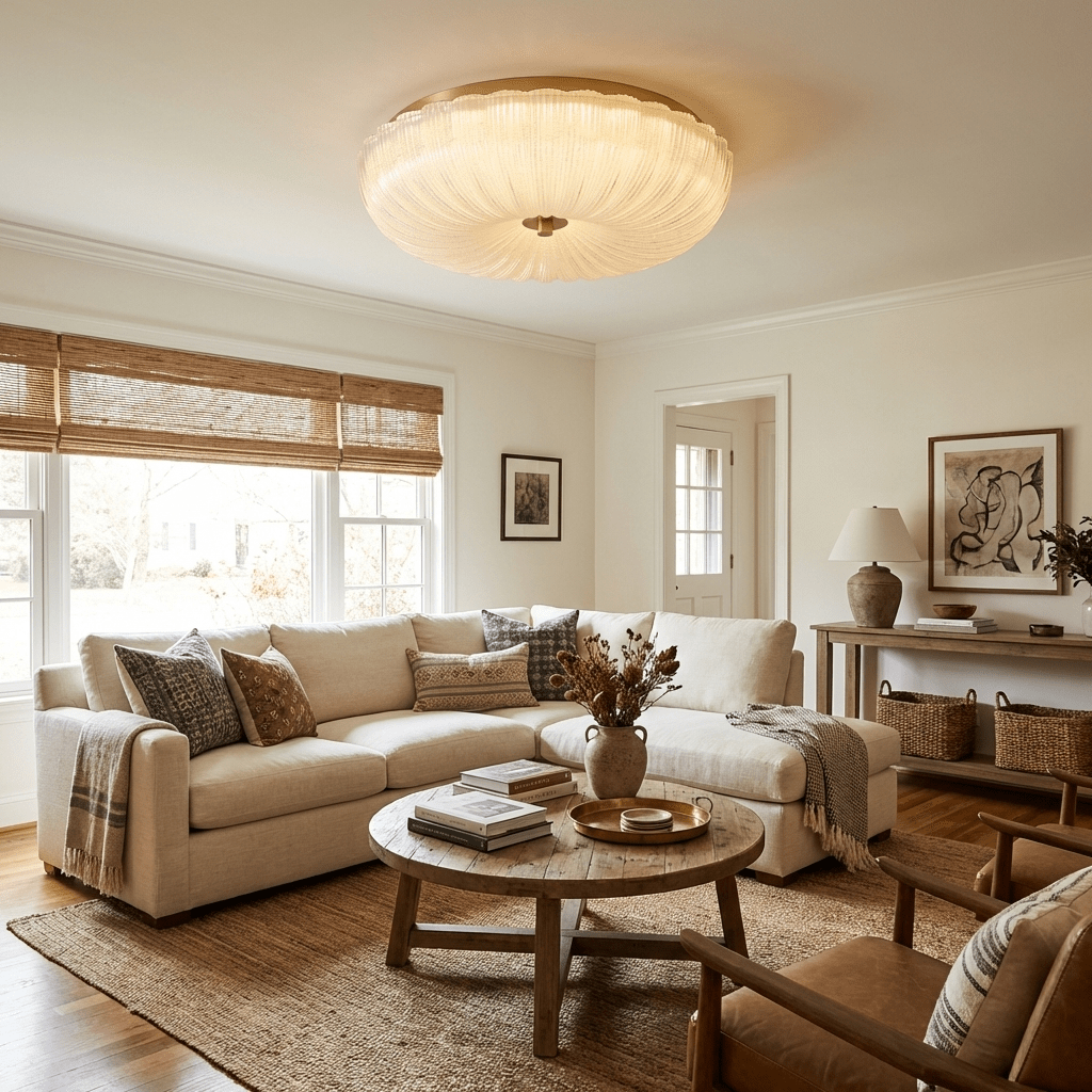 Solstice Frosted Glass Flush Mount