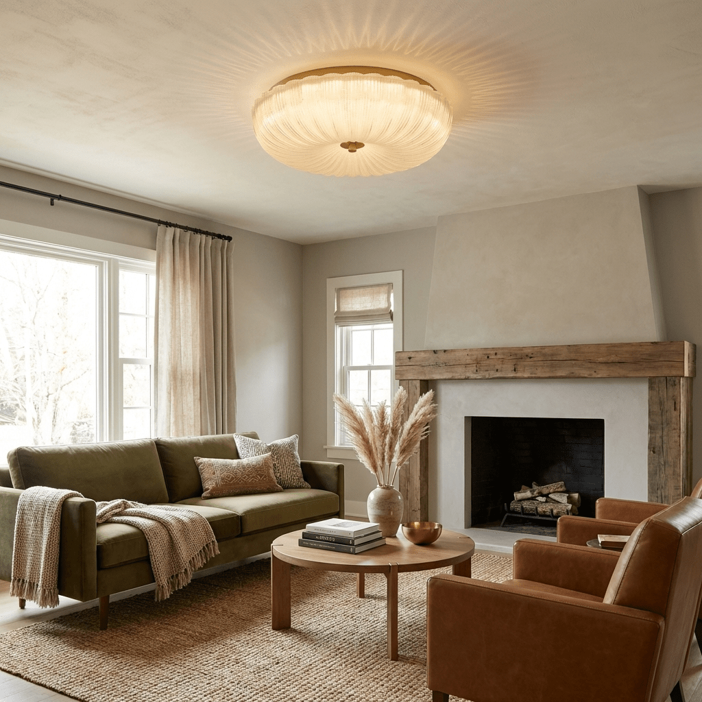 Solstice Frosted Glass Flush Mount