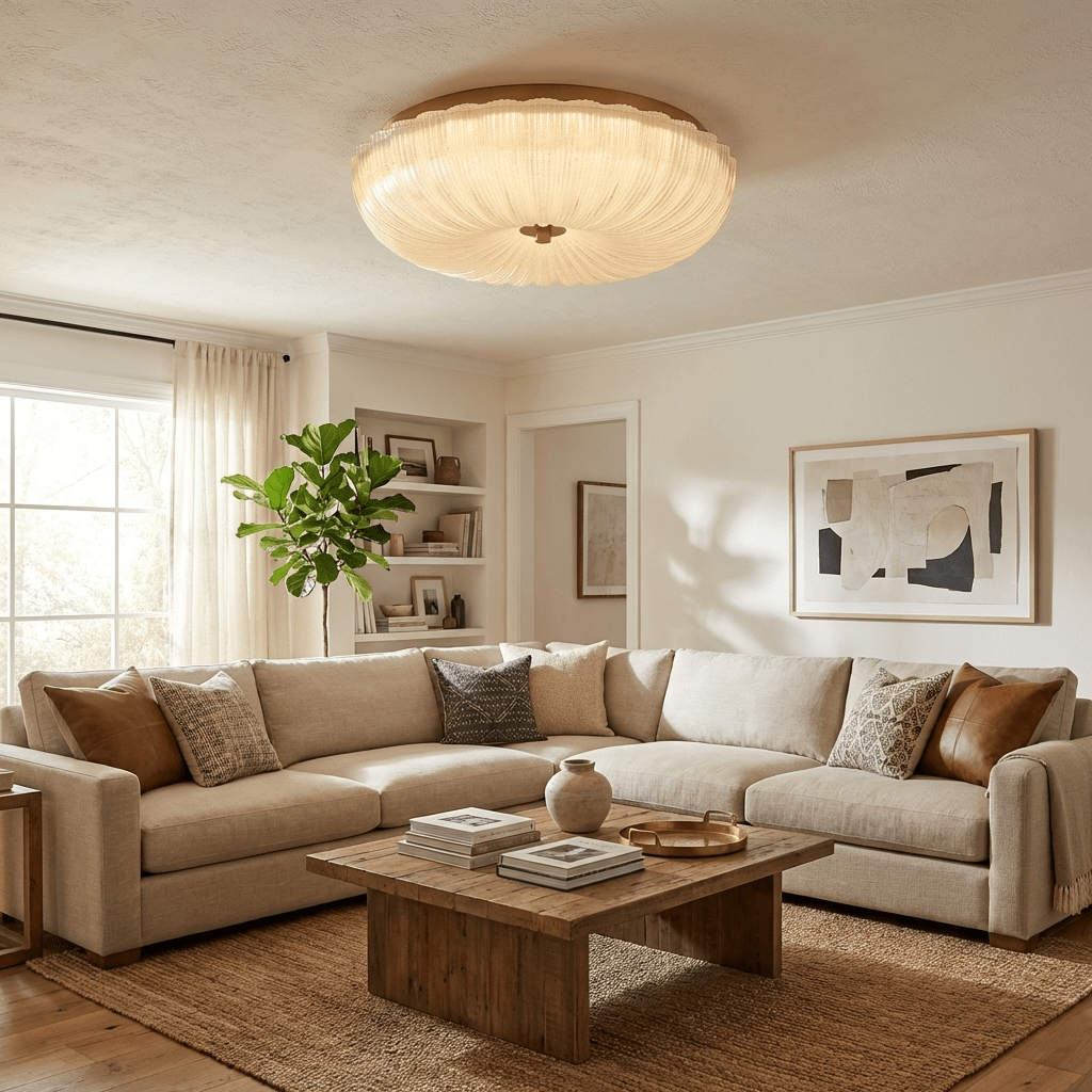 Solstice Frosted Glass Flush Mount