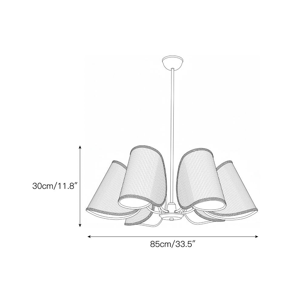 6-Light Rope Suspension Chandelier