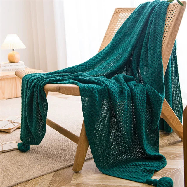 Vika Waffle Knit Throw