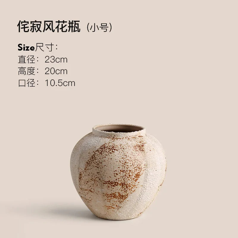 Wabi Coarse-Glaze Ceramic Vase