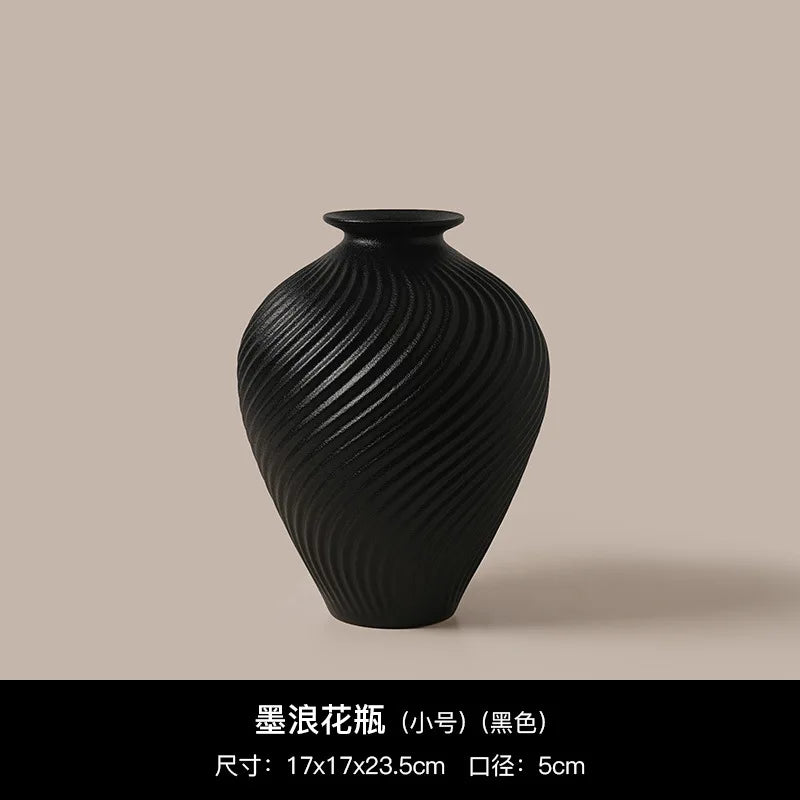 Wabi Coarse-Glaze Ceramic Vase