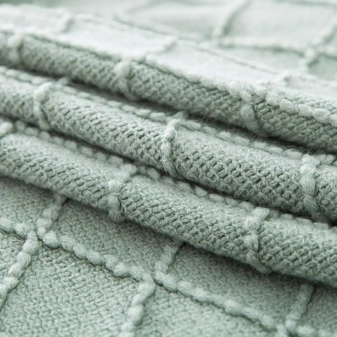 Sedge Fringed Knit Throw