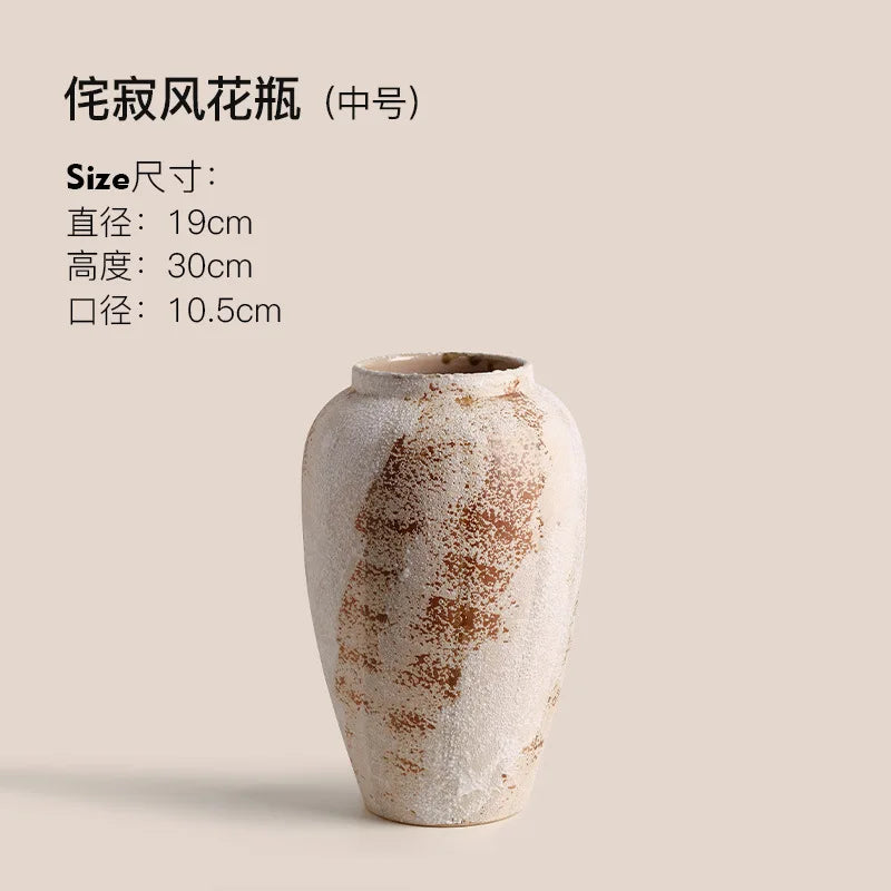 Wabi Coarse-Glaze Ceramic Vase