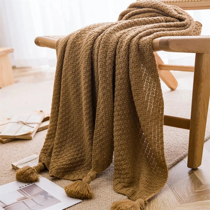 Vika Waffle Knit Throw