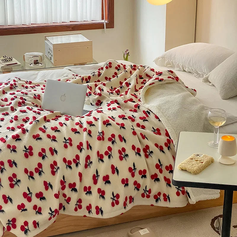 Marlow Tufted Floral Sherpa Throw