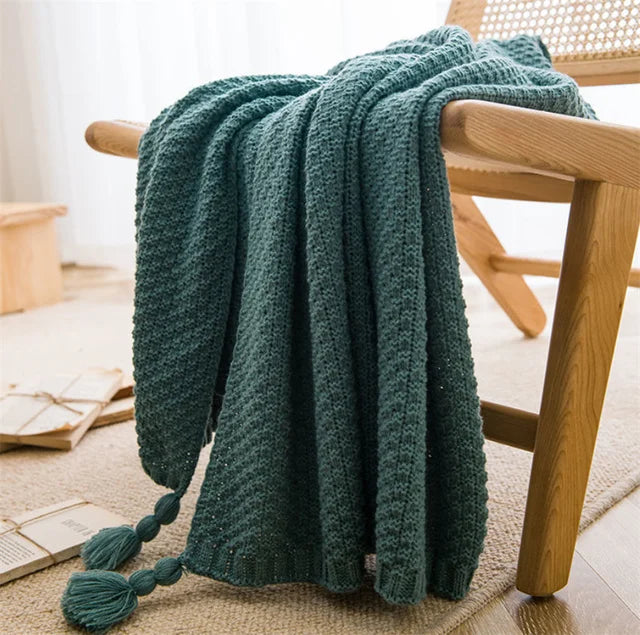 Vika Waffle Knit Throw