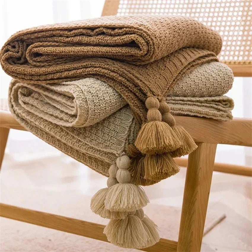 Vika Waffle Knit Throw