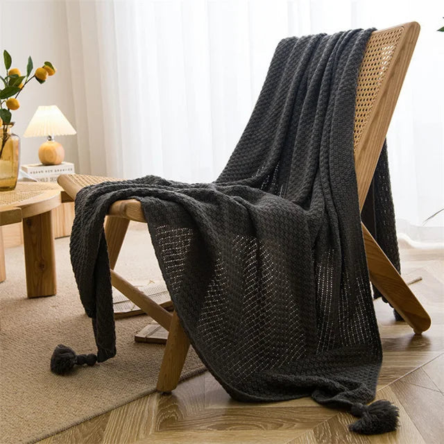 Vika Waffle Knit Throw