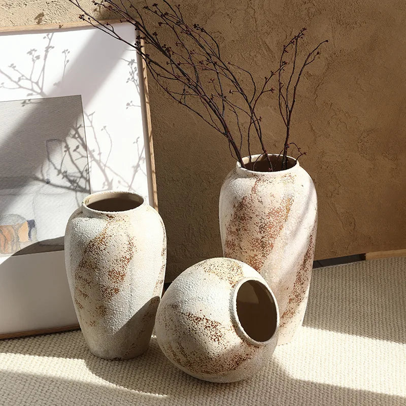 Wabi Coarse-Glaze Ceramic Vase