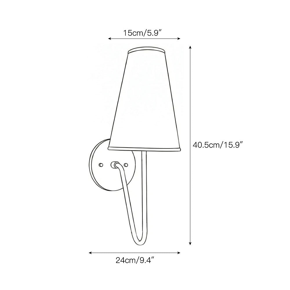 Cove Antiqued Brass Curved Sconce