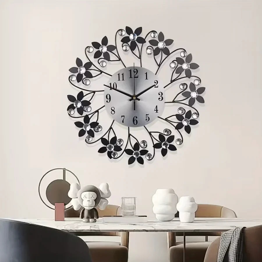 Crystal Petal Artisan Wall Clock