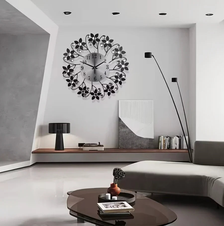 Crystal Petal Artisan Wall Clock