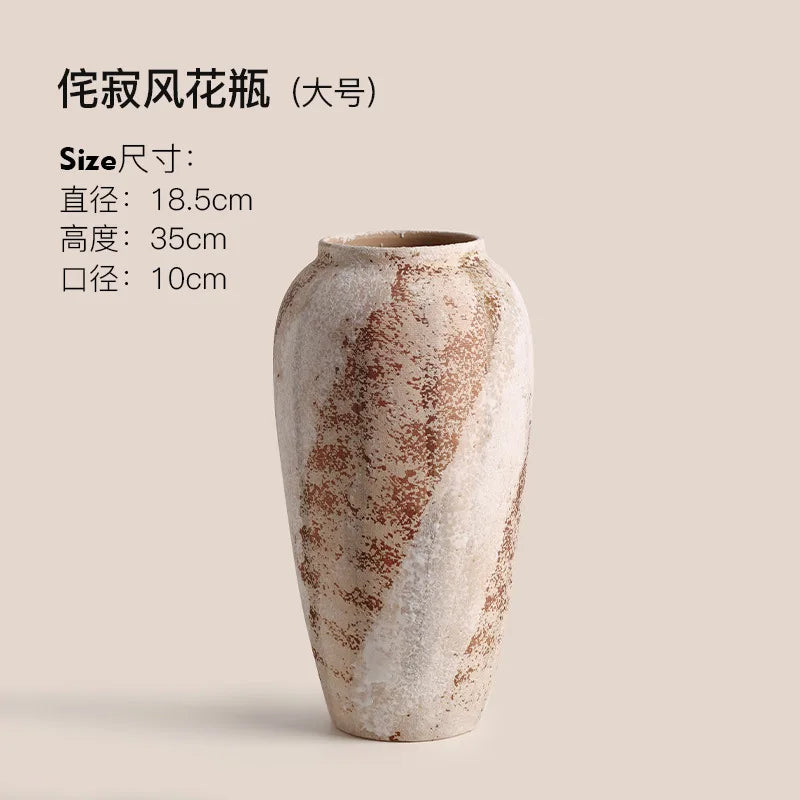 Wabi Coarse-Glaze Ceramic Vase