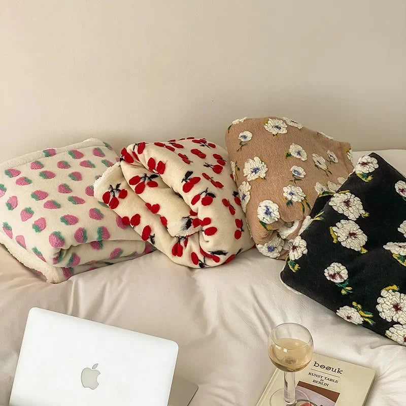 Marlow Tufted Floral Sherpa Throw