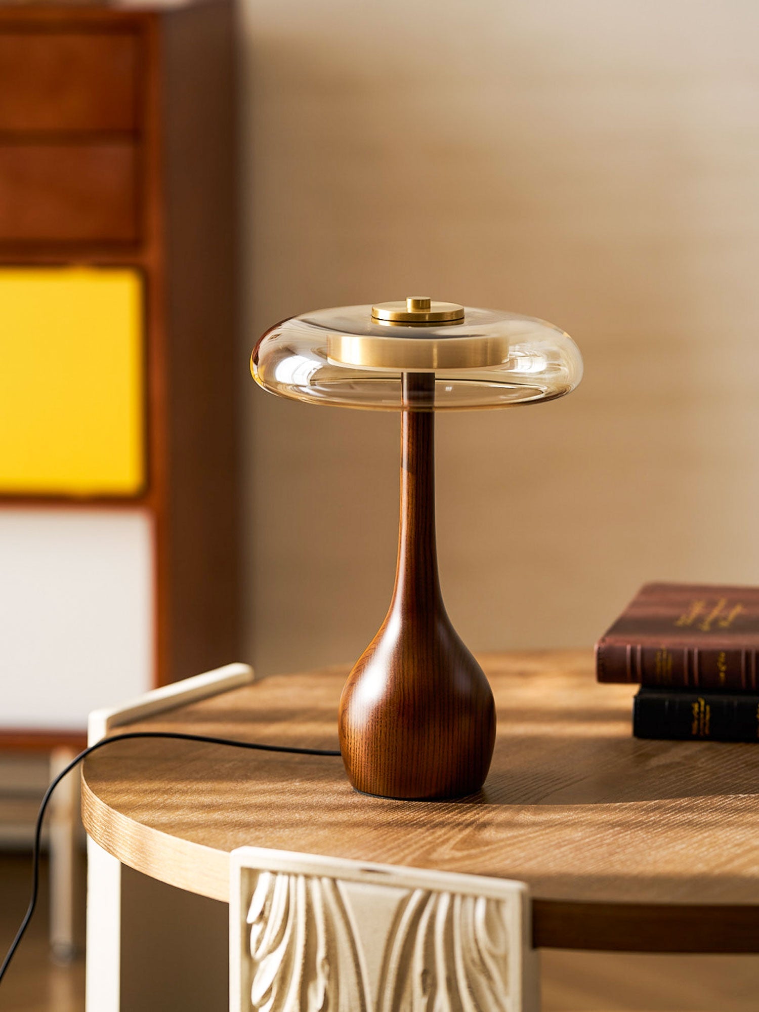 Amberwood Curve Table Lamp