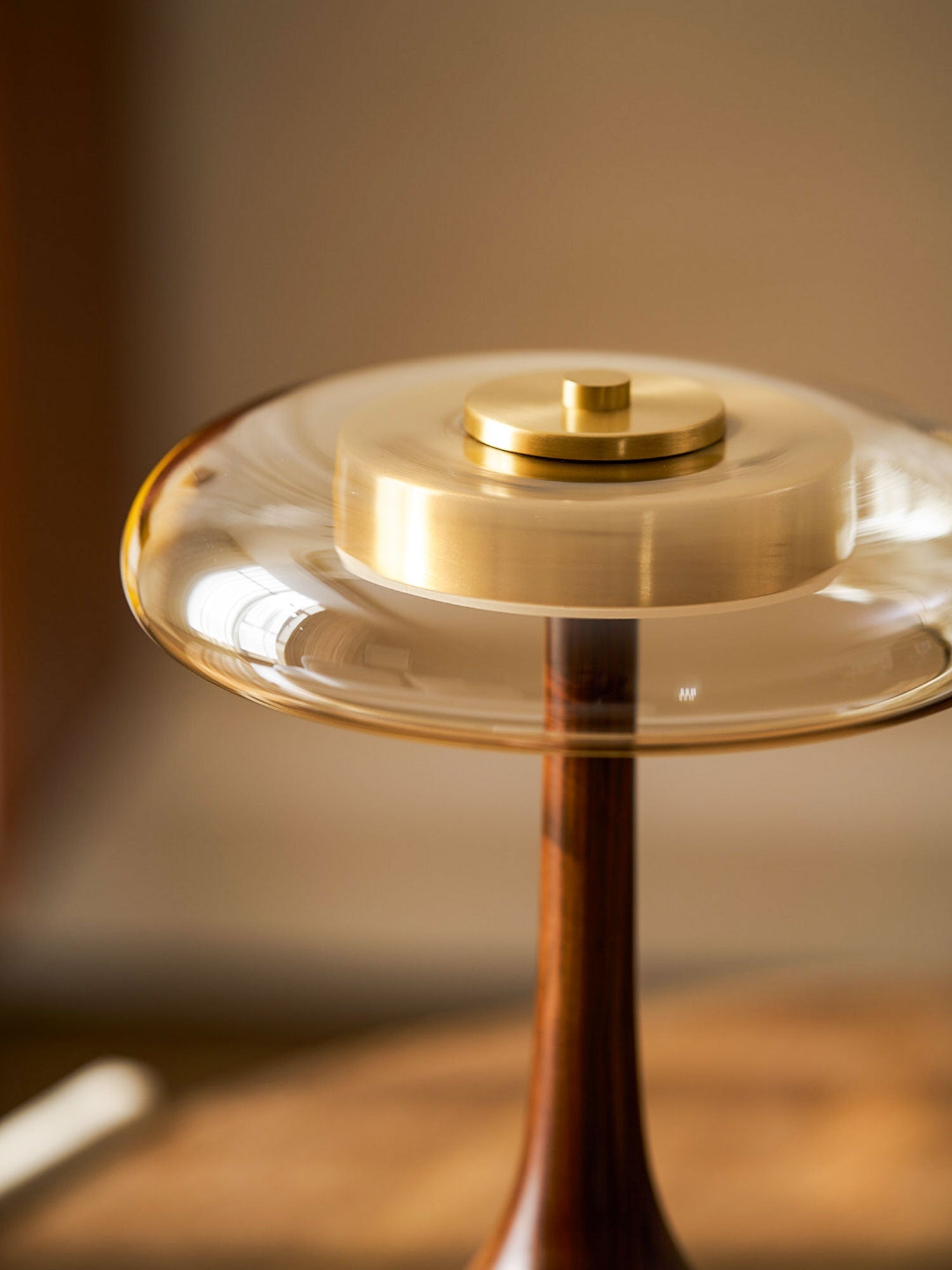 Amberwood Curve Table Lamp