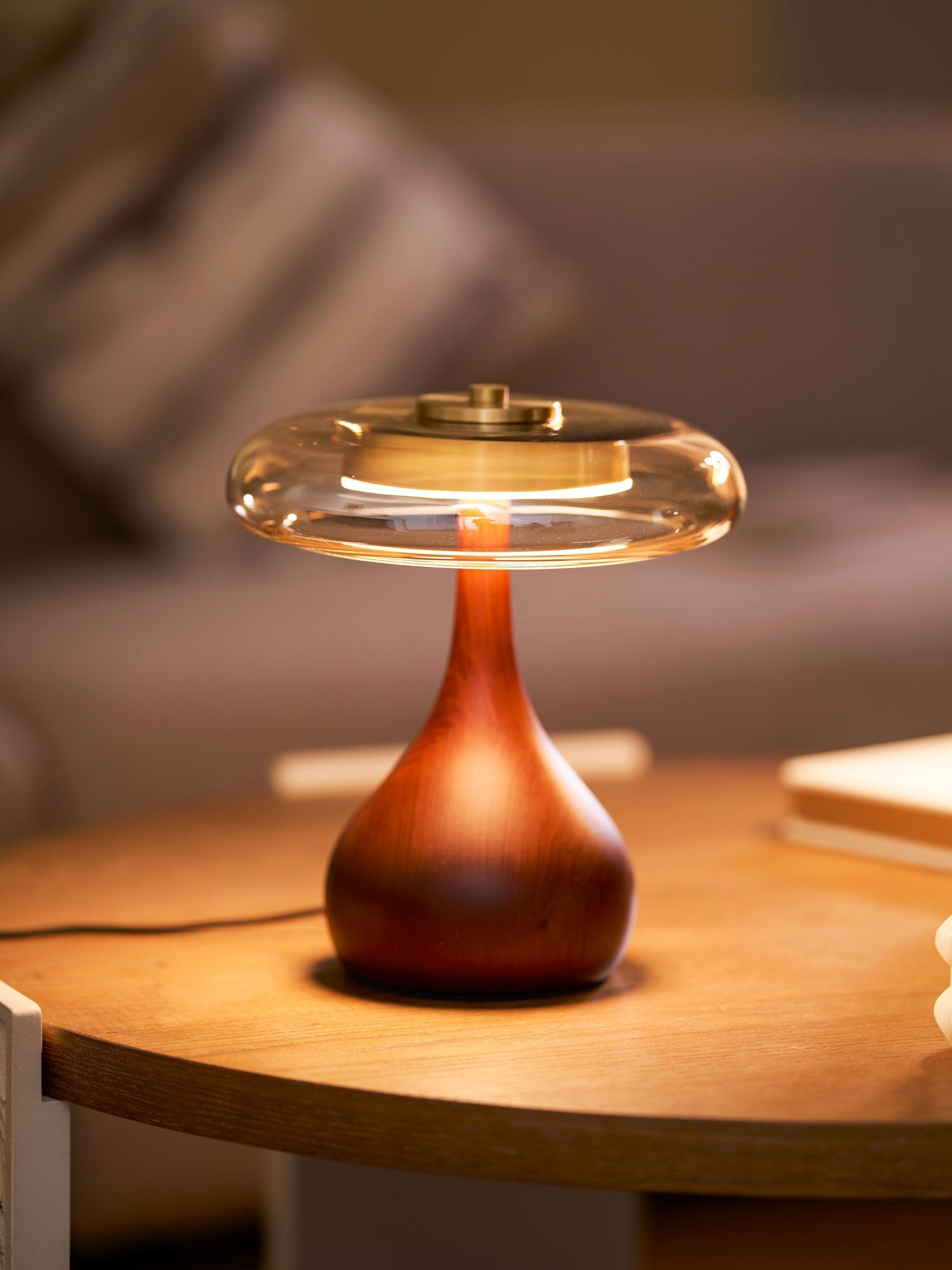 Amberwood Curve Table Lamp