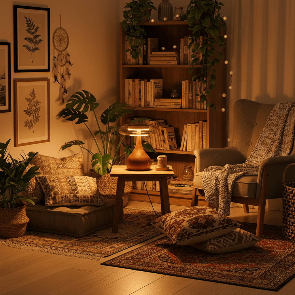 Amberwood Curve Table Lamp