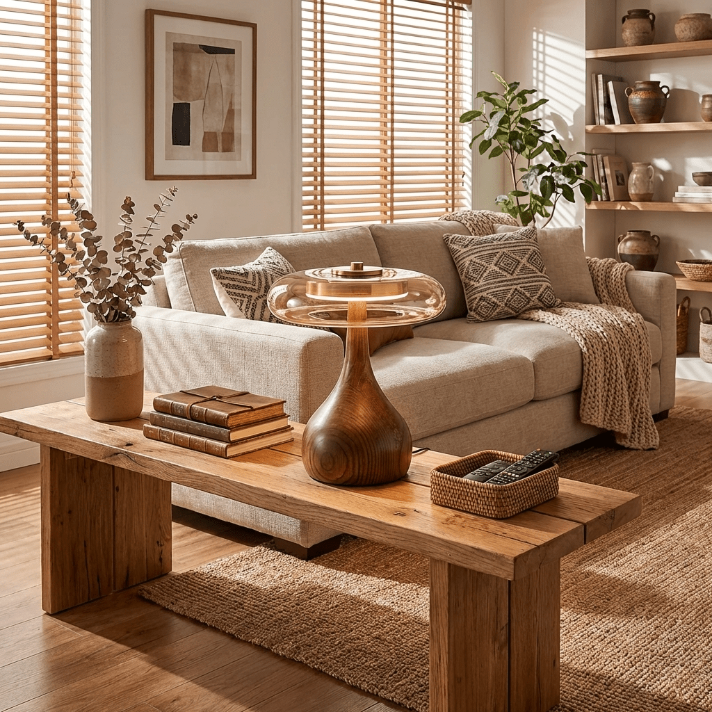 Amberwood Curve Table Lamp