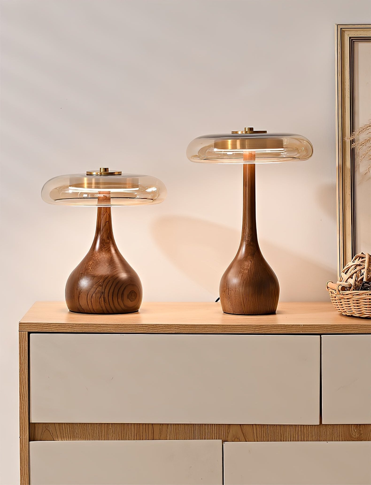 Amberwood Curve Table Lamp