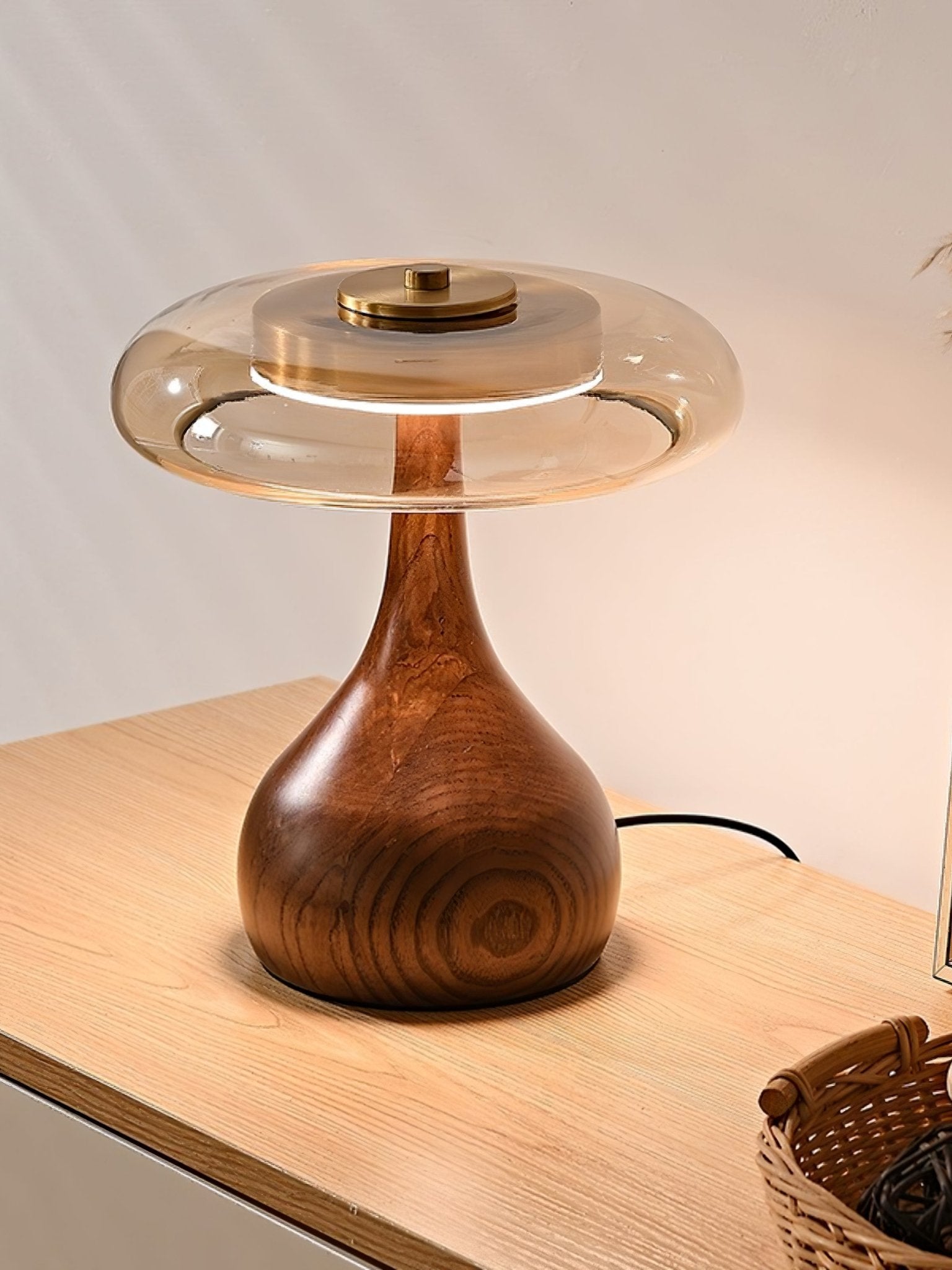 Amberwood Curve Table Lamp
