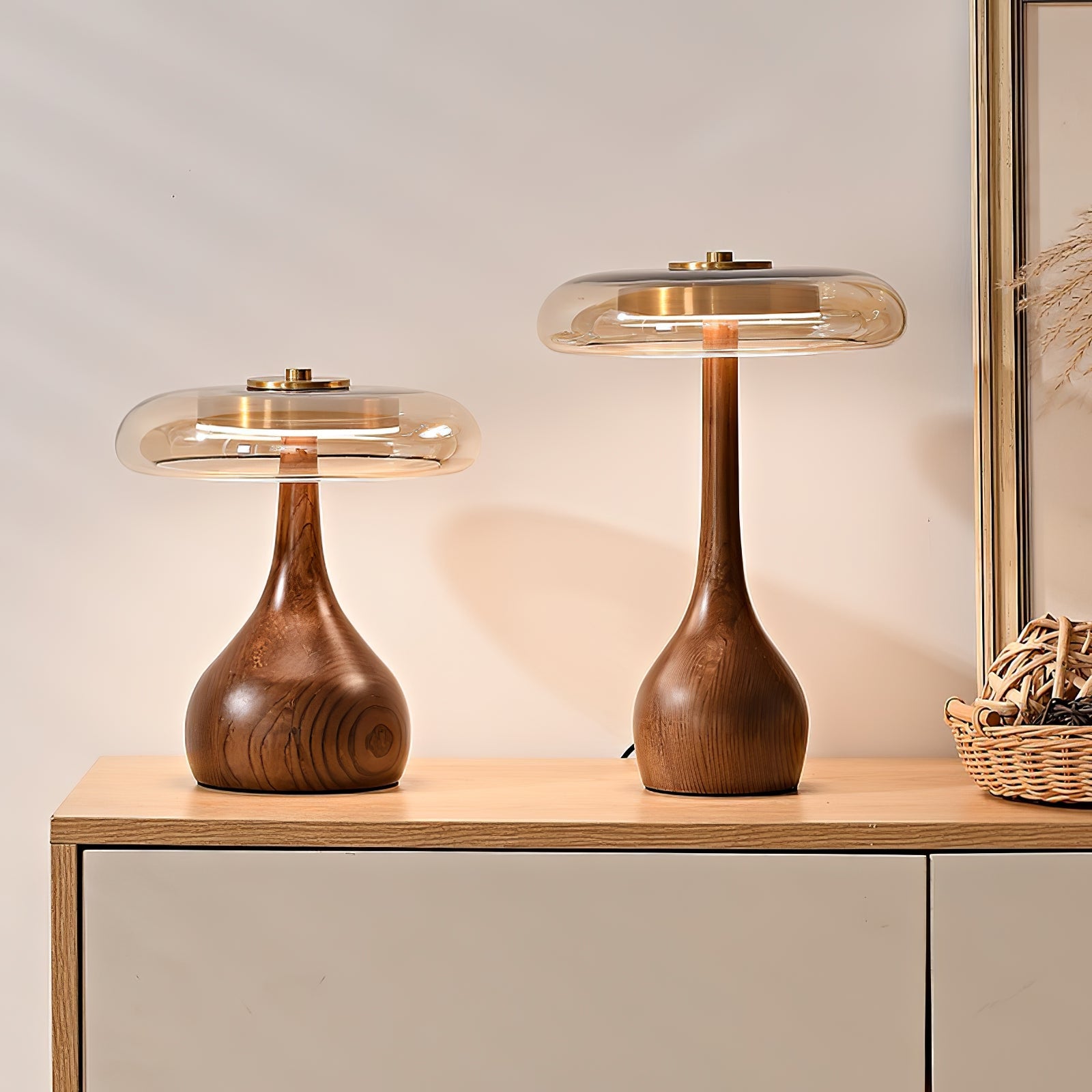 Amberwood Curve Table Lamp