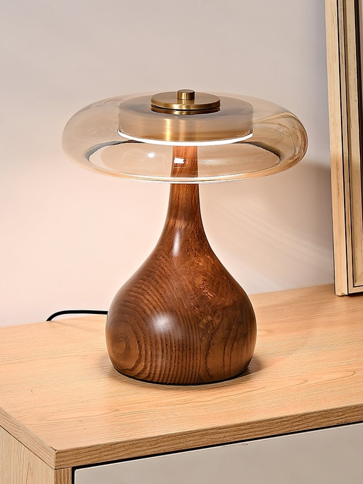 Amberwood Curve Table Lamp