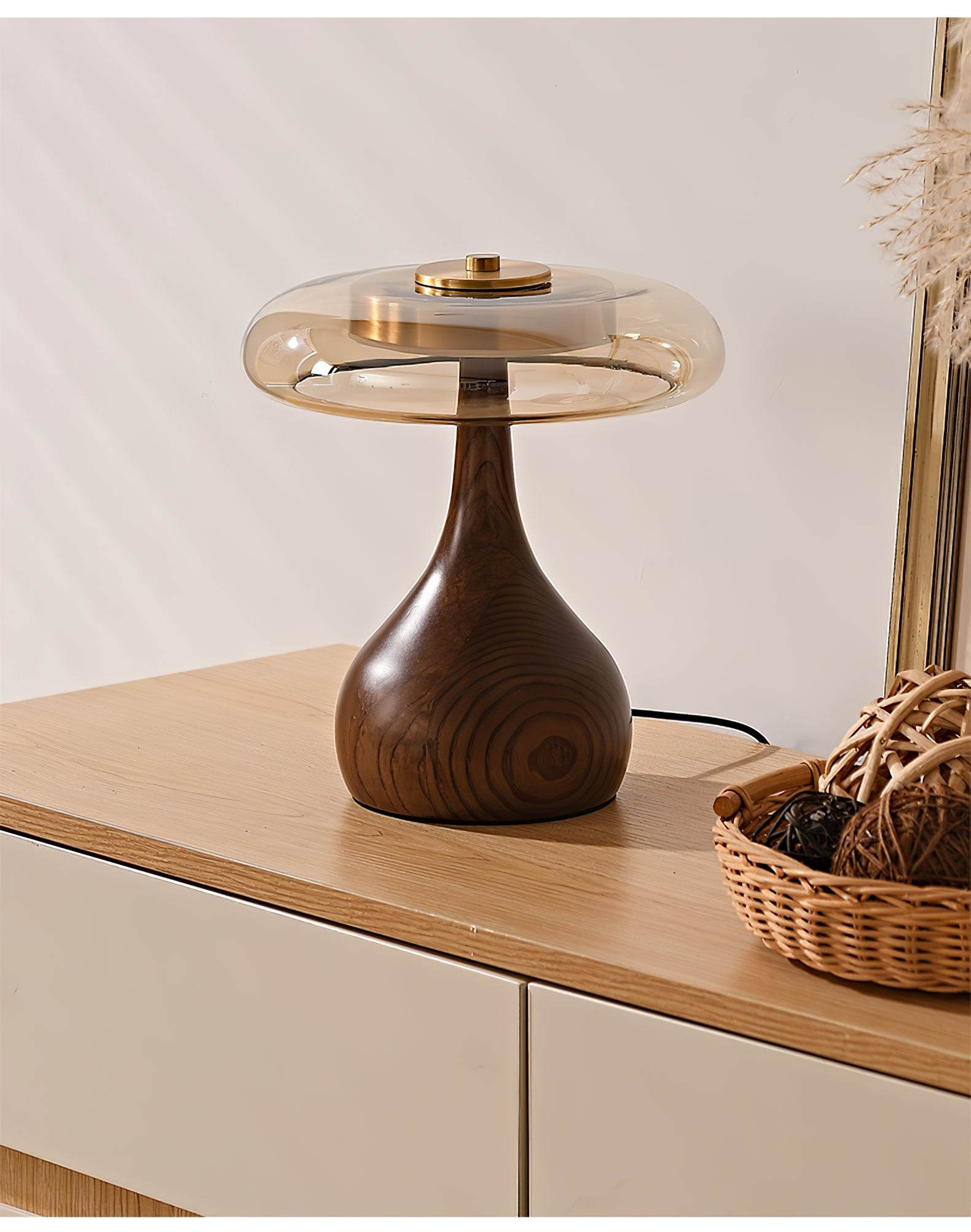 Amberwood Curve Table Lamp