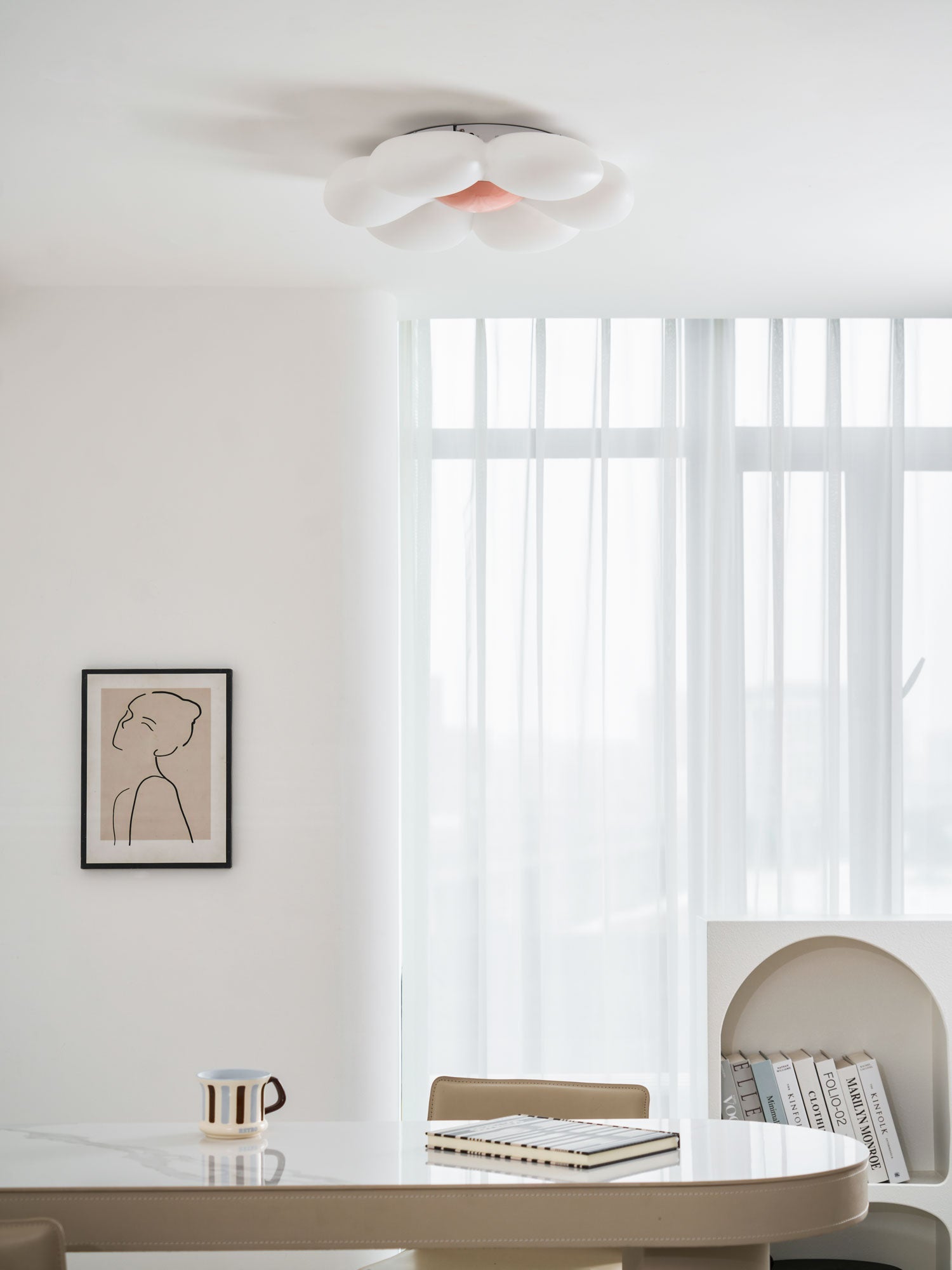 Petala Six-Petal Ceiling Light