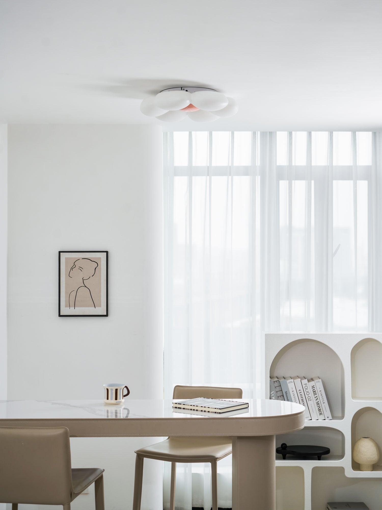 Petala Six-Petal Ceiling Light