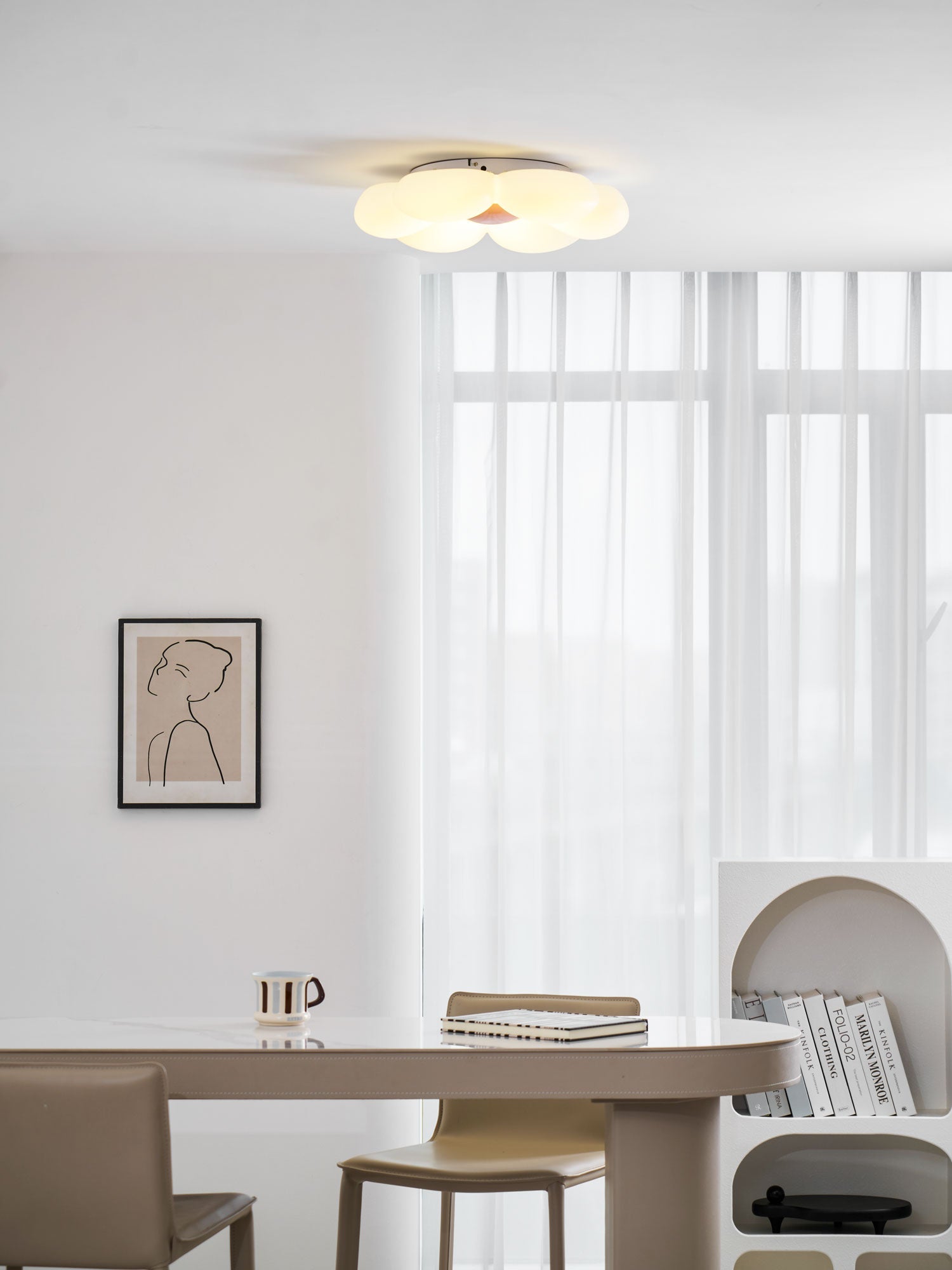 Petala Six-Petal Ceiling Light