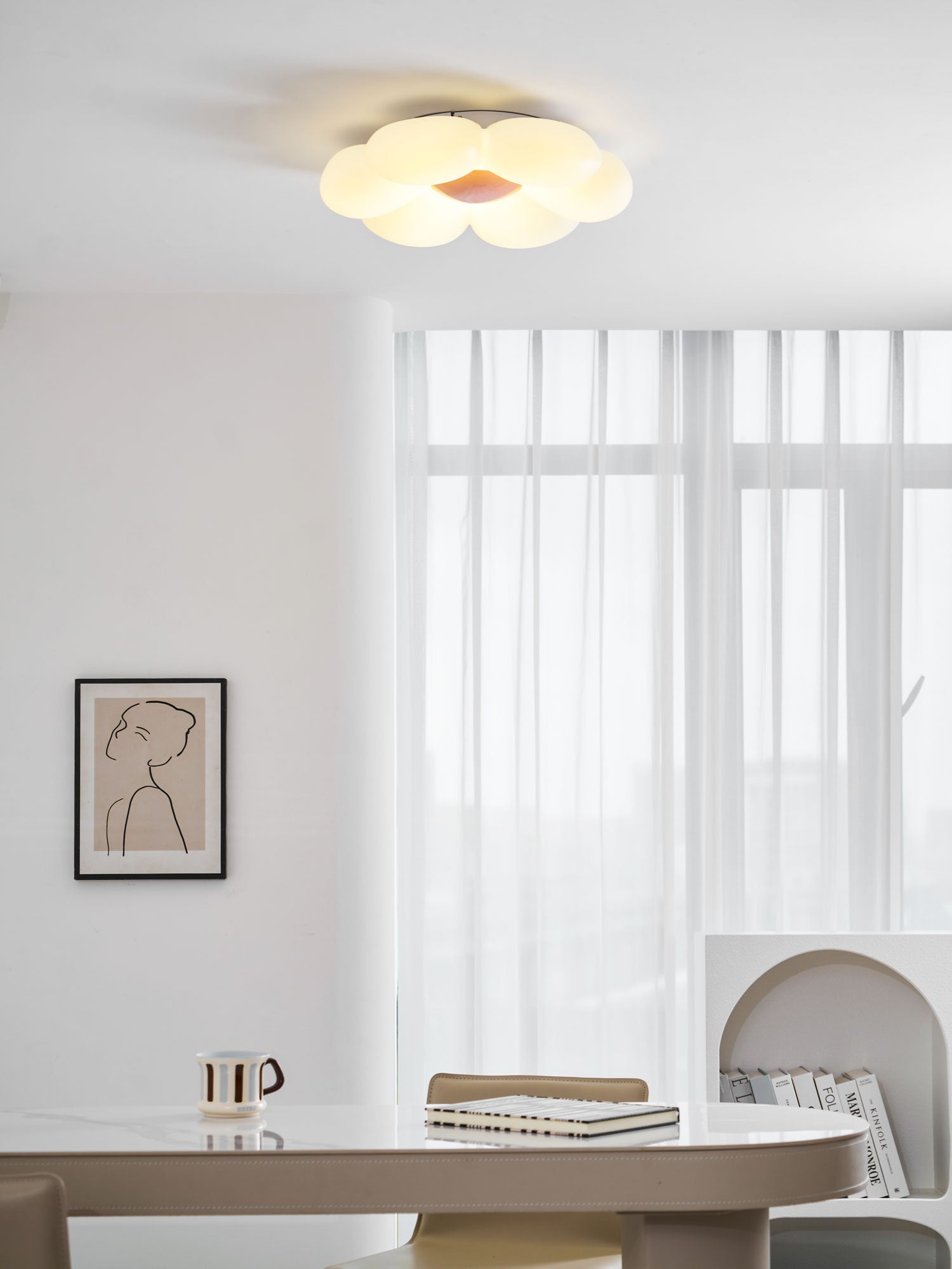 Petala Six-Petal Ceiling Light
