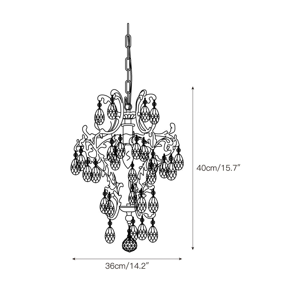 Stellara Crystal Teardrop Chandelier