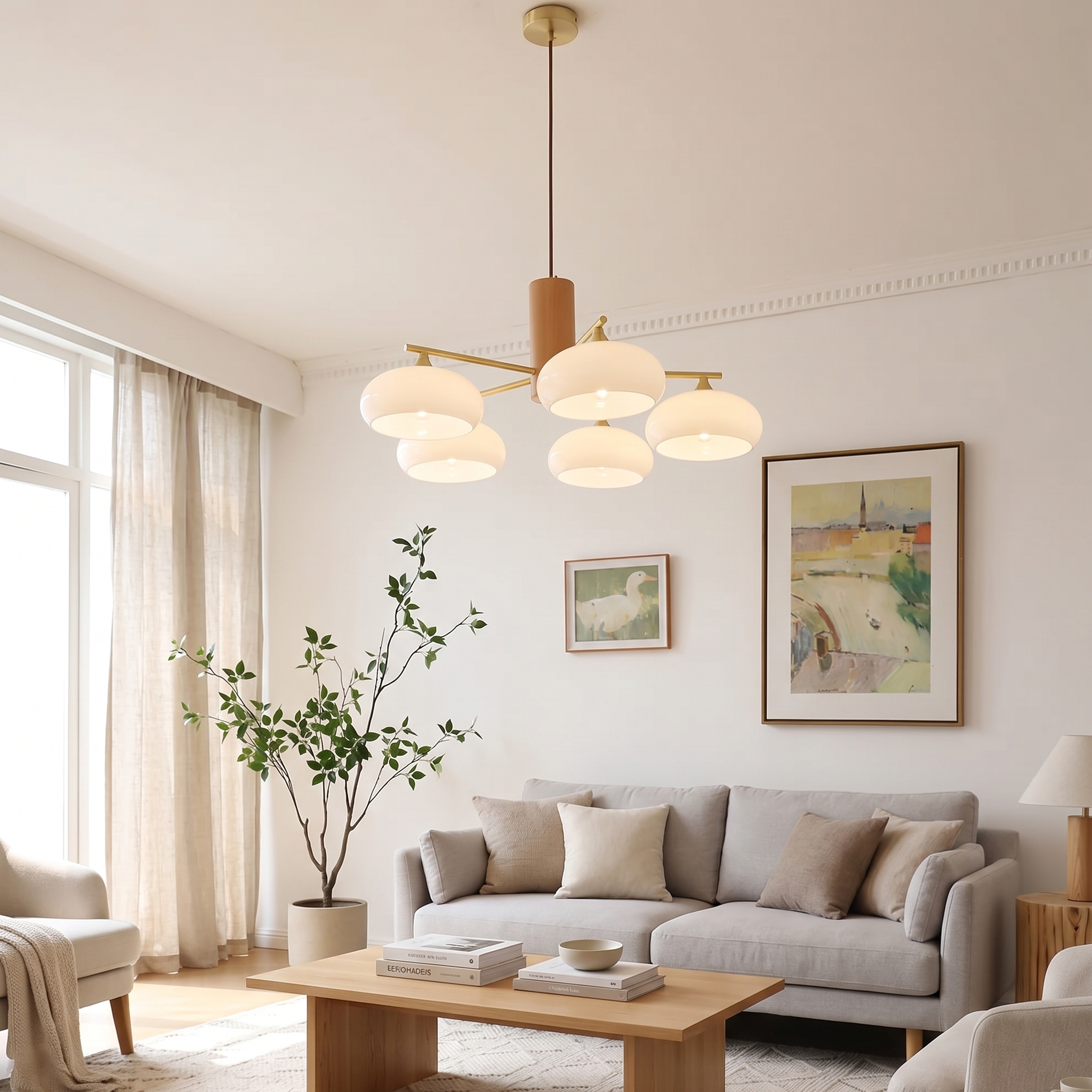 Persimmon Oval Chandelier
