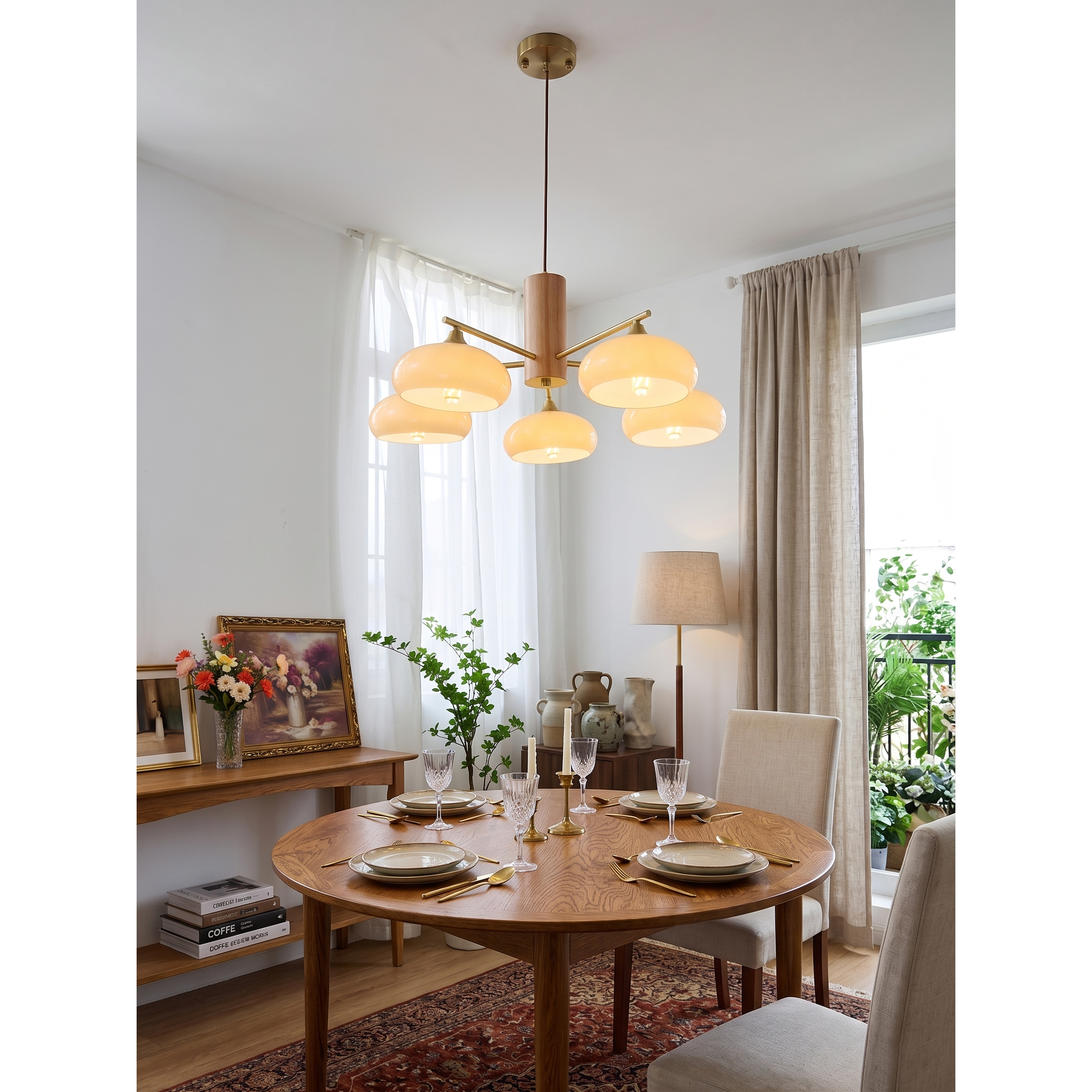 Persimmon Oval Chandelier