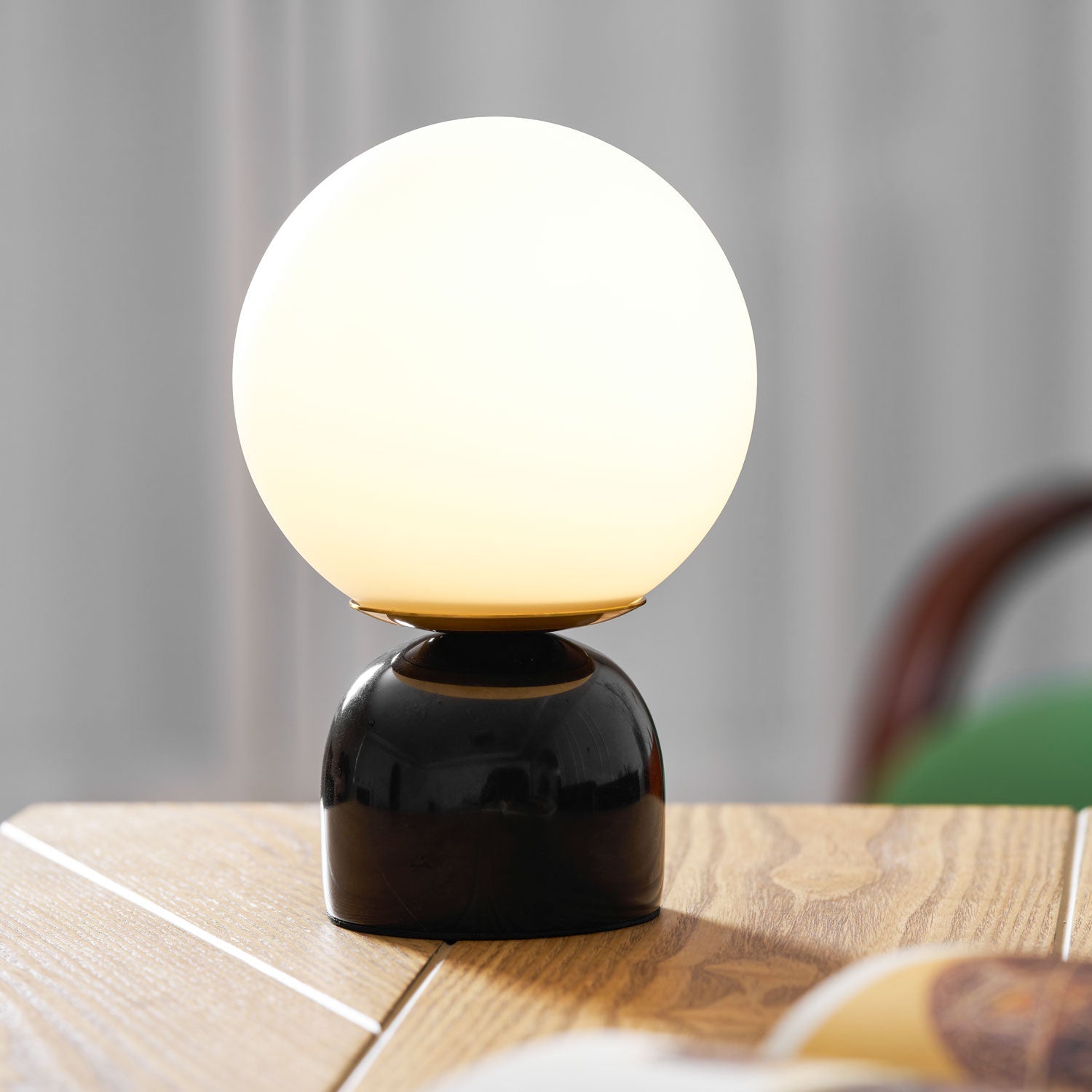 Vesta Marble & Opal Glass Table Lamp