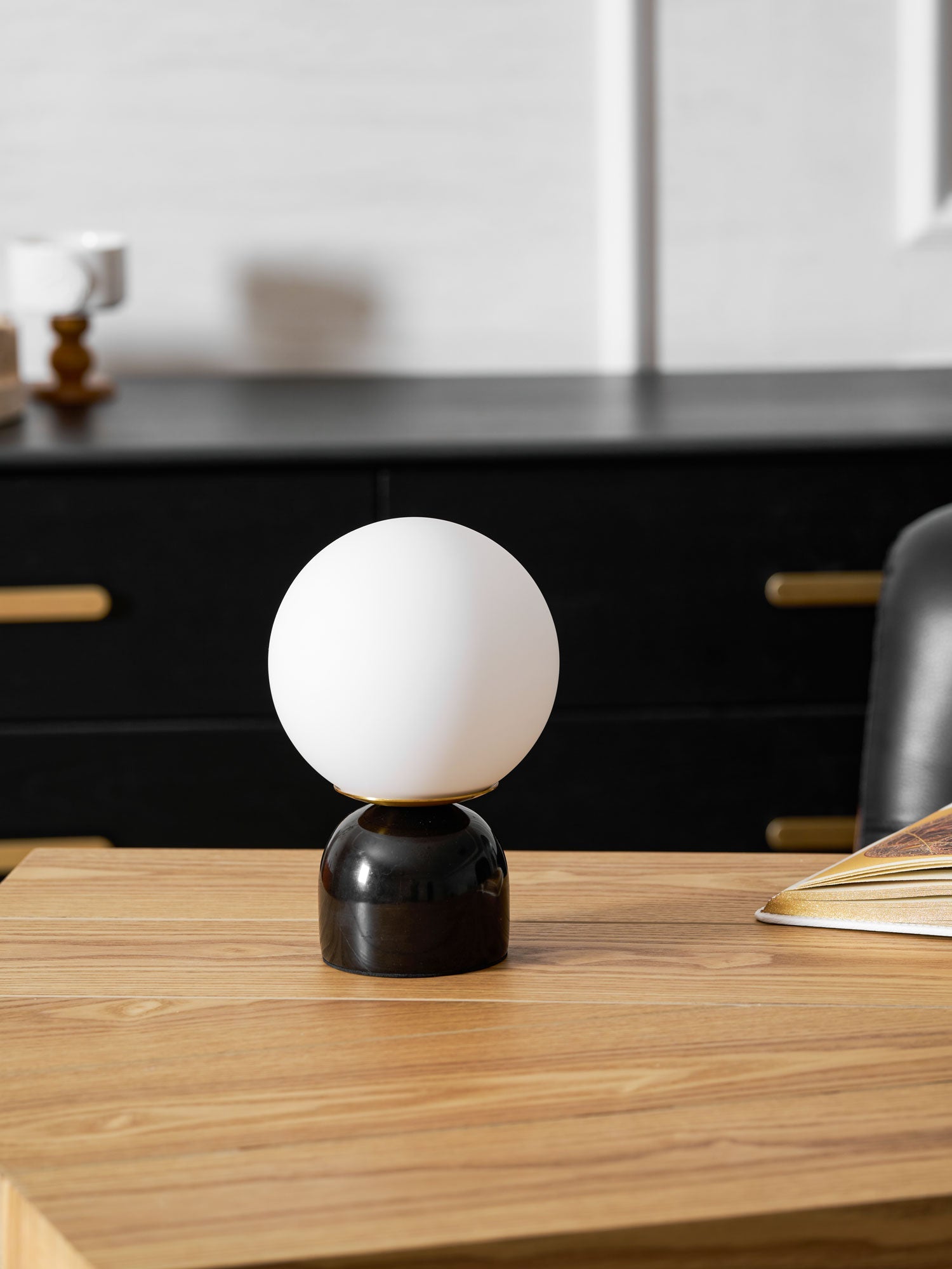 Vesta Marble & Opal Glass Table Lamp
