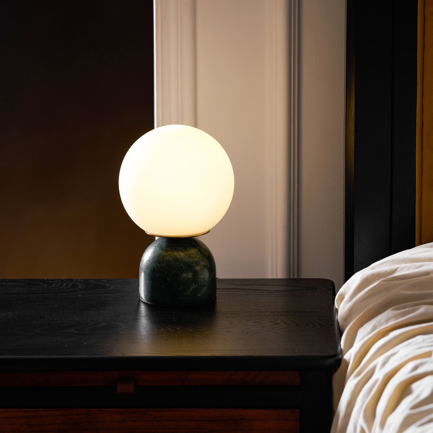 Vesta Marble & Opal Glass Table Lamp
