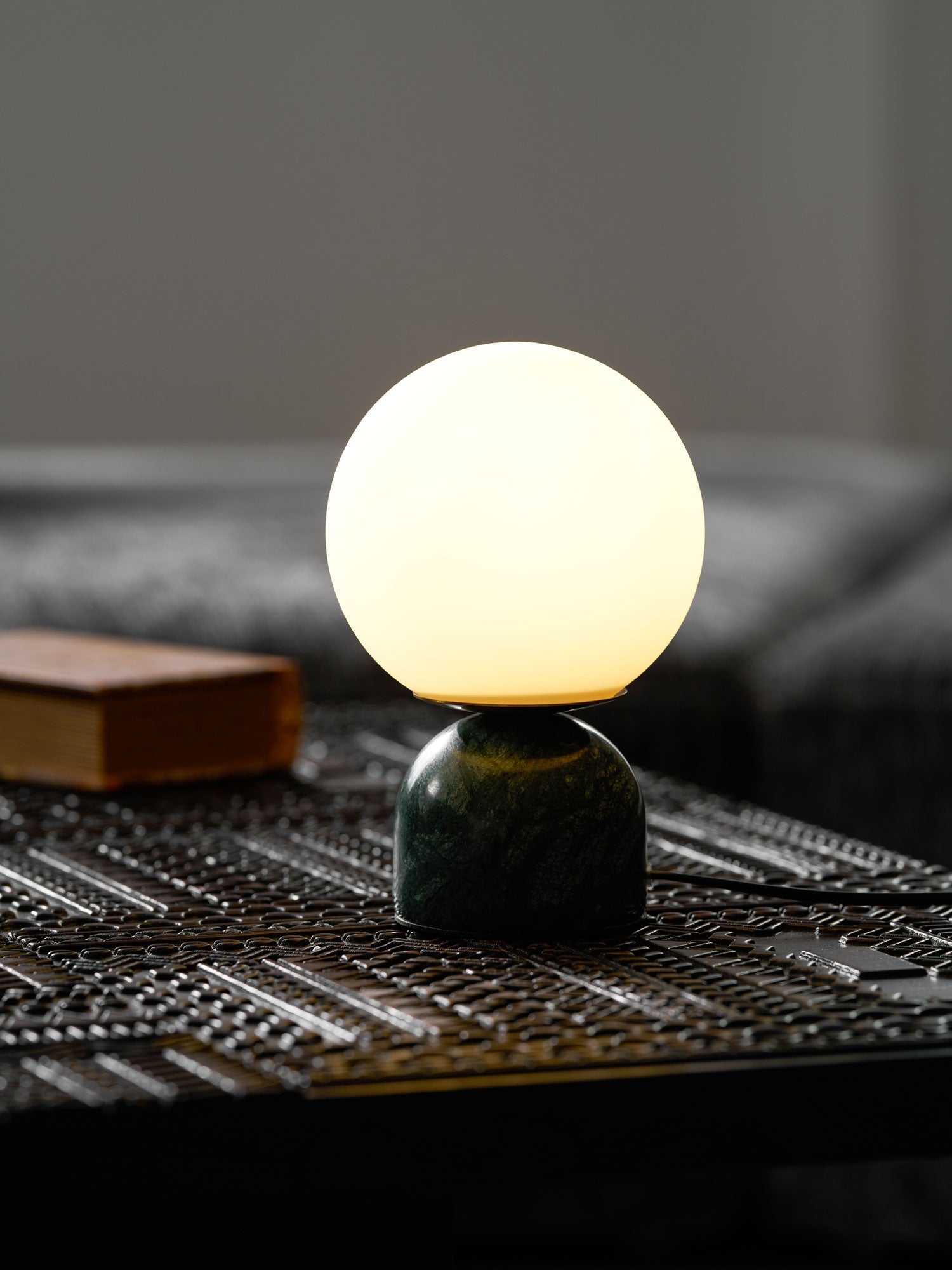 Vesta Marble & Opal Glass Table Lamp