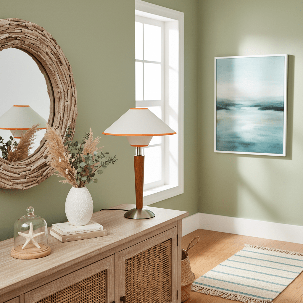 Alderwood Linen Shade Table Lamp