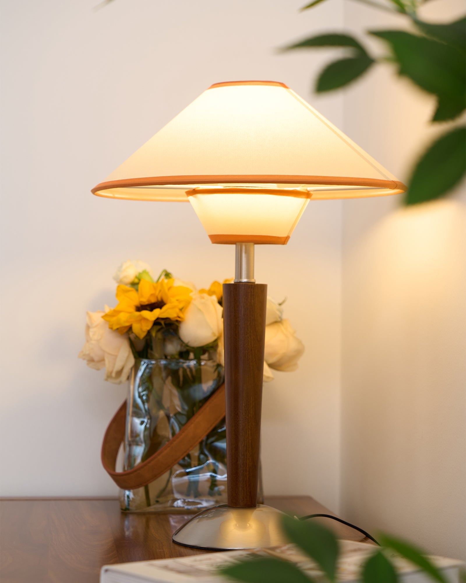 Alderwood Linen Shade Table Lamp